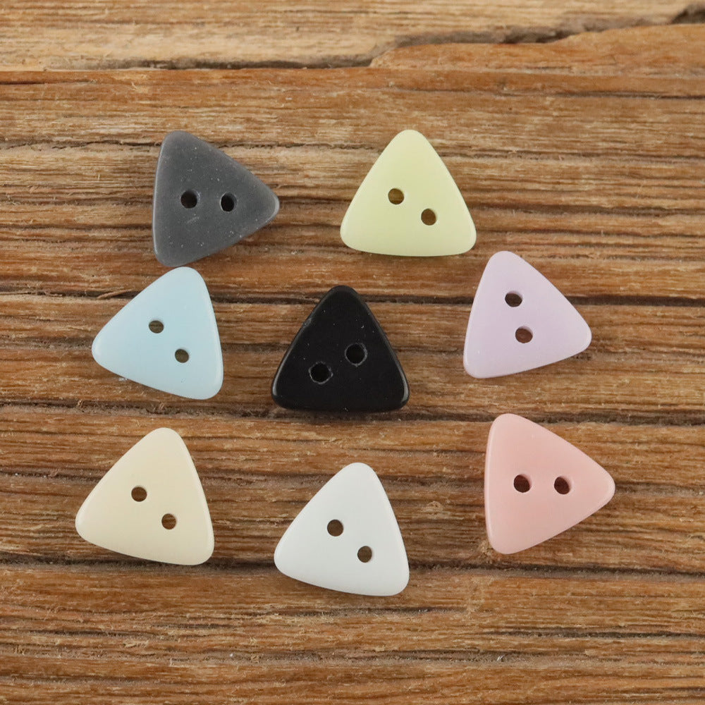 Bunli - DIY 10 Pack Solid-Tone Triangle Button