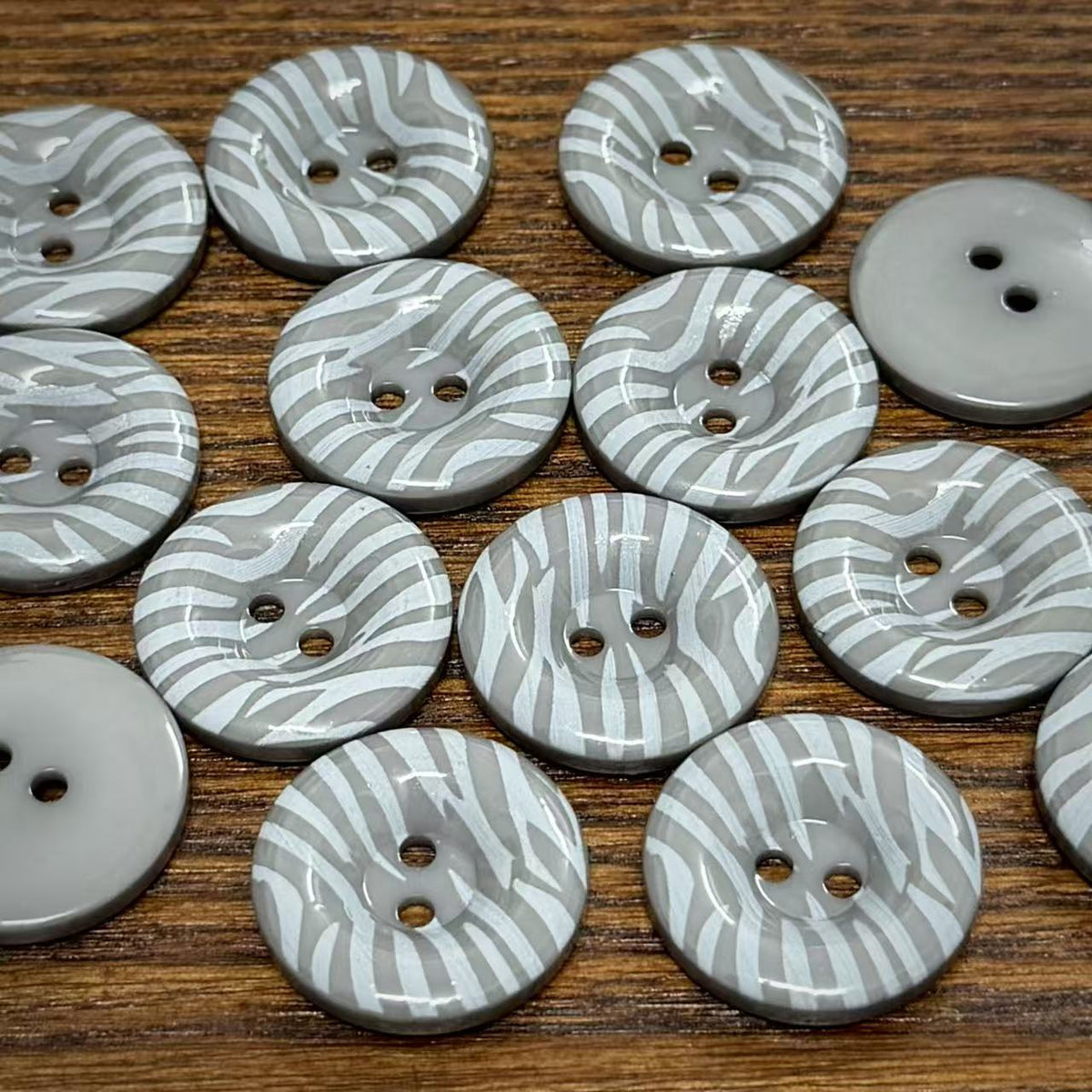 Bunli - DIY 10 Pack Animal Print Four Hole Button