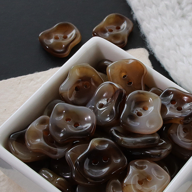Bunli - DIY 10 Pack Marbled Two Hole Button