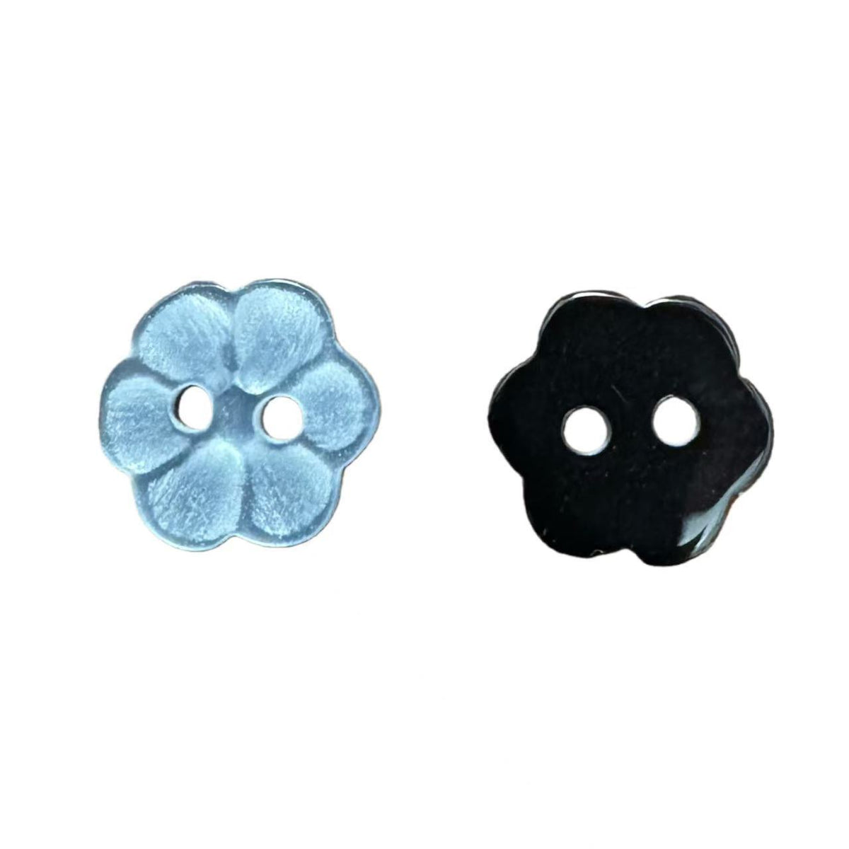 Bunli - DIY 10 Pack Stone-Gray Flower-Shaped Button