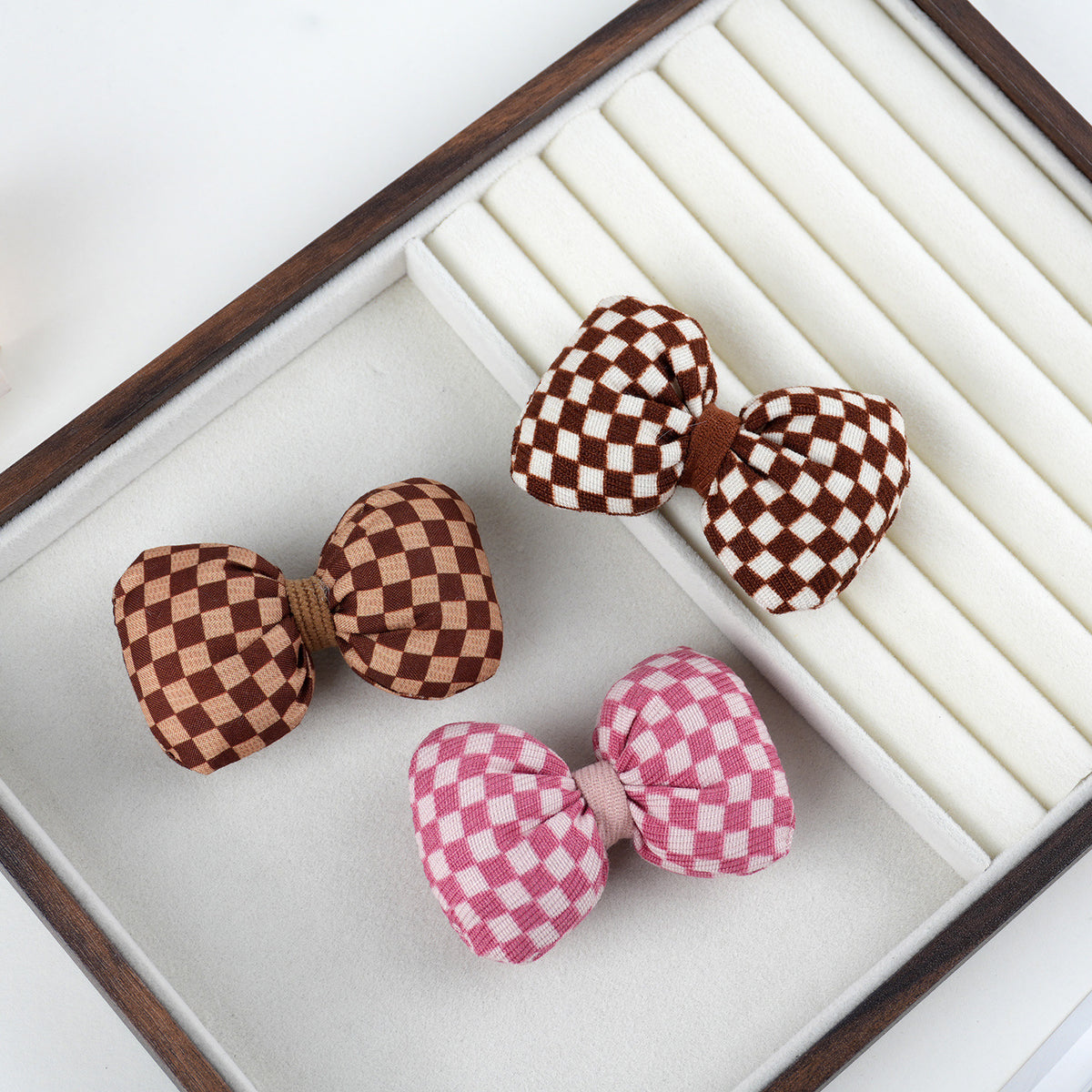 Chivy - Plaid Checker Bow Embellishment Accessory