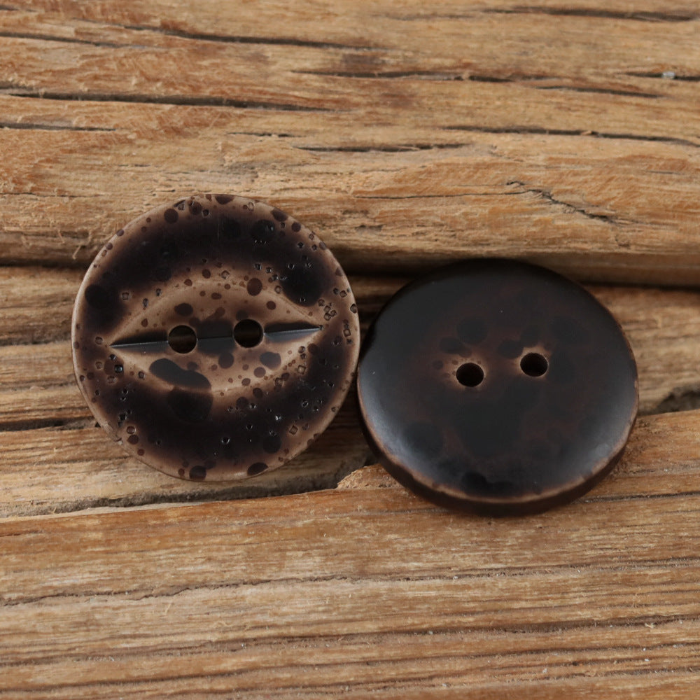 Bunli - DIY 10 Pack Mottled Round Button