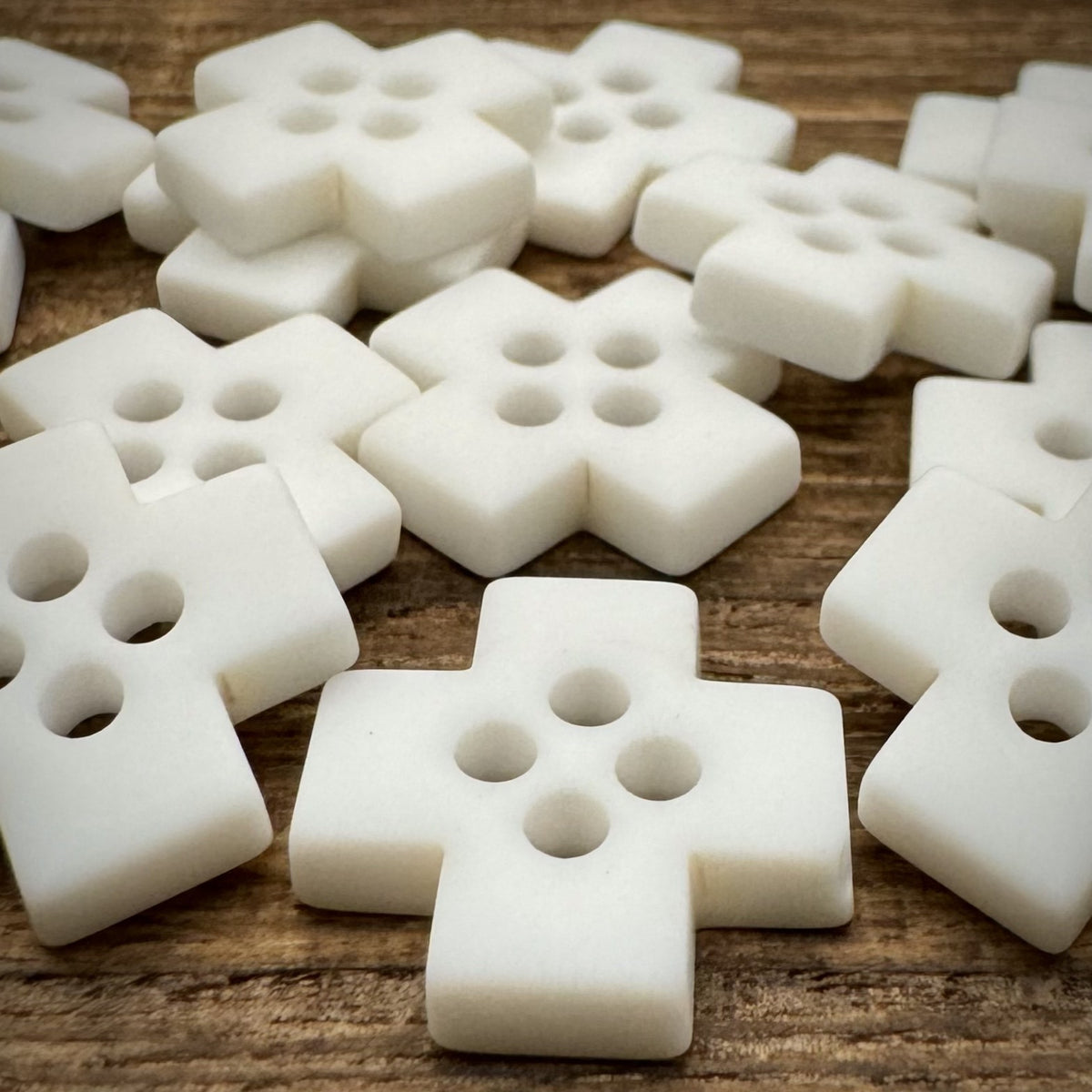 Bunli - DIY 10 Pack Matte Puzzle Four-Hole Button