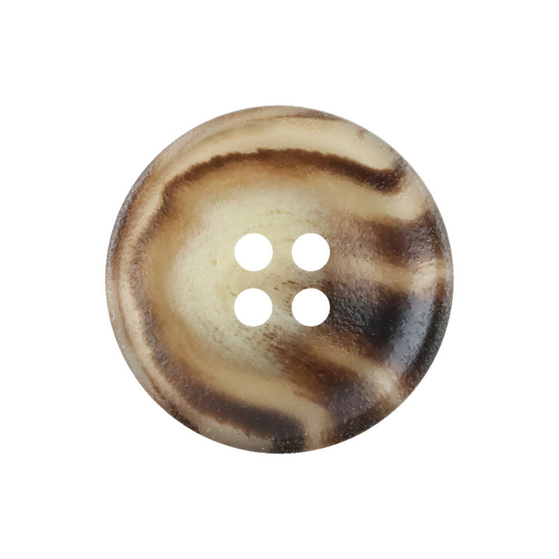 Bunli - DIY 10 Pack Khaki Brown Swirl Button