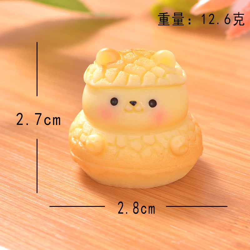 烘培动物树脂小摆件 卡通马卡龙夹心饼干DIY小配件微缩场景摆件