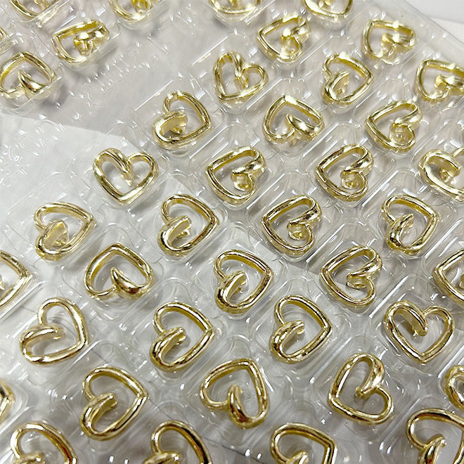 金属爱心衬衫扣高脚心形纽扣衬衣毛衣开衫扣子金色装饰扣袖扣领扣