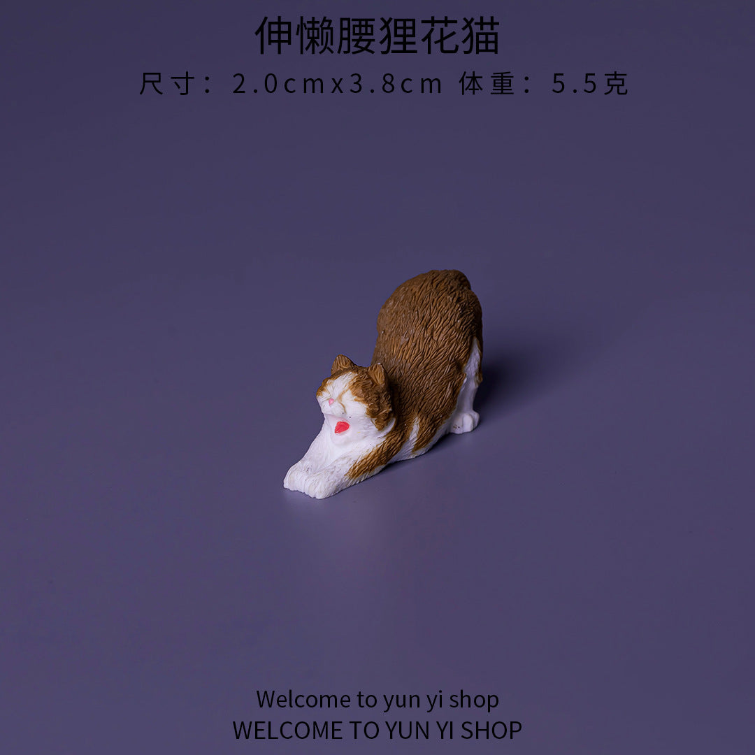 微景观写实小猫 创意树脂摆件卡通可爱小猫 办公室车载桌面小摆件