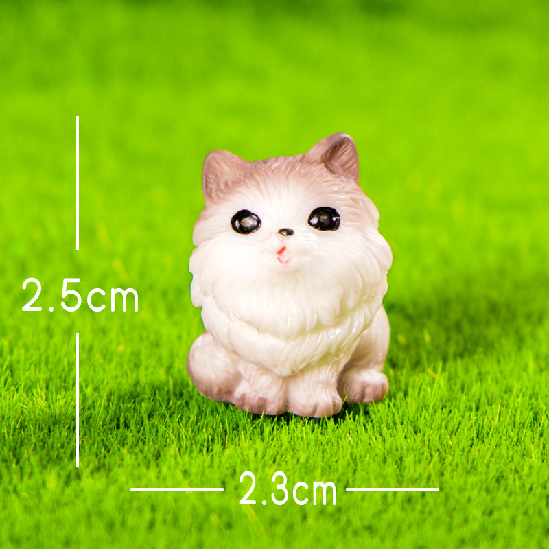 微景观摆件仿真小猫咪创意车载家居桌面树脂diy工艺装饰品小摆件