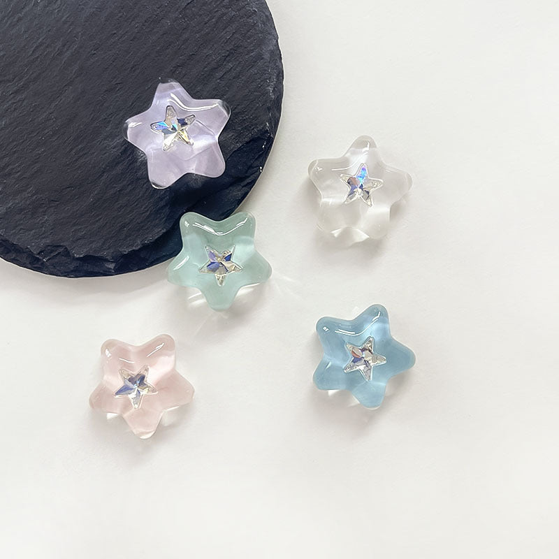 Chivy - Translucent Faceted Star Cabochon Accessory