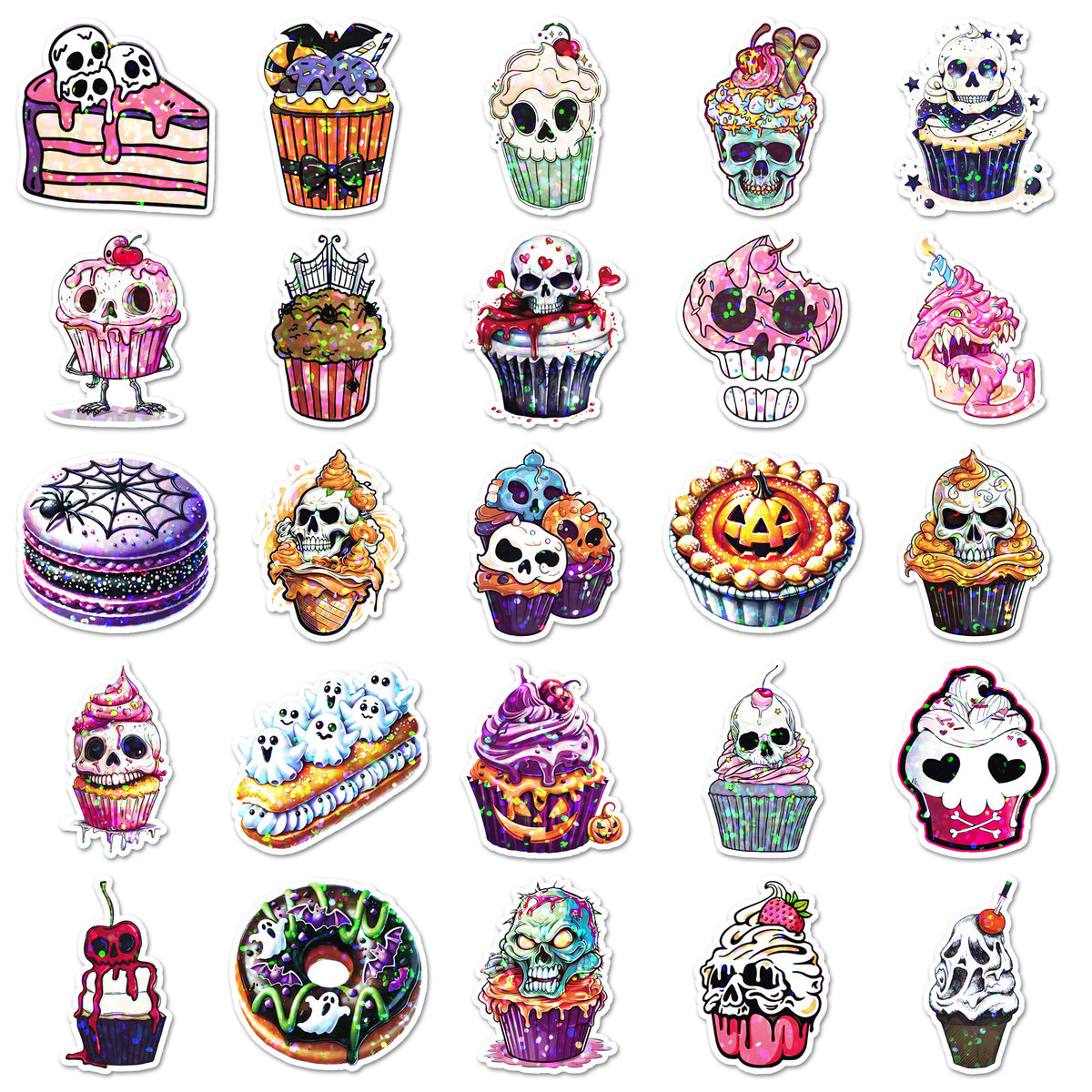 Lunira - Holographic Halloween Cake 50-Sticker Pack