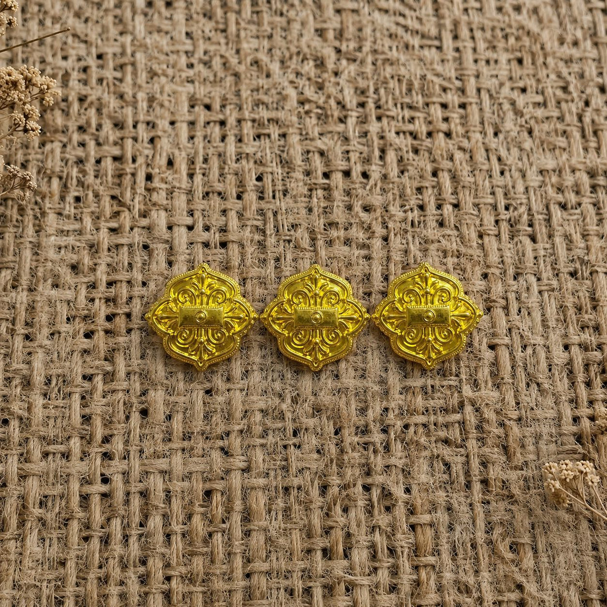 复古高档中式金色菱形扣子针织衫服饰外套高档手缝辅料金属纽扣