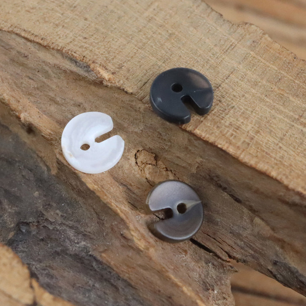 Bunli - DIY 10 Pack Open-Slot Round Sew-Through Button