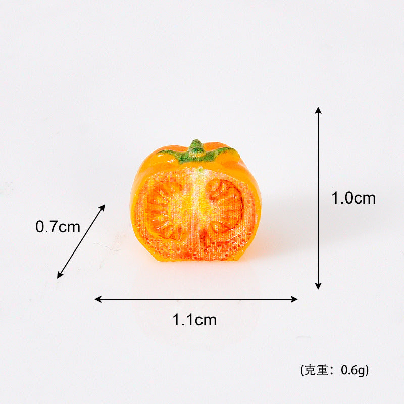新品微缩仿真西红柿树脂摆件彩绘迷你水果 娃娃屋diy场景桌面配件