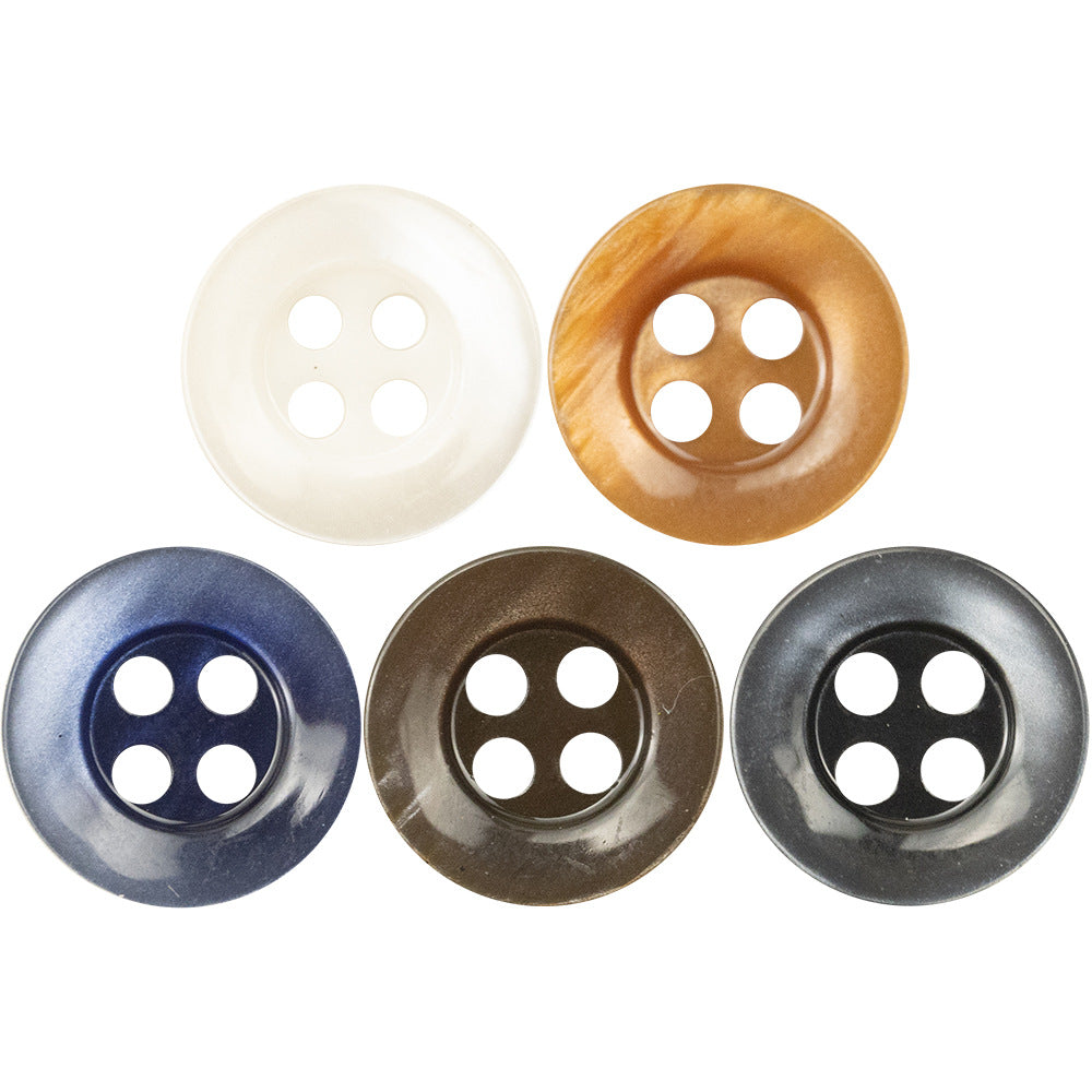 Bunli - DIY 10 Pack Wide Rim Four Hole Button