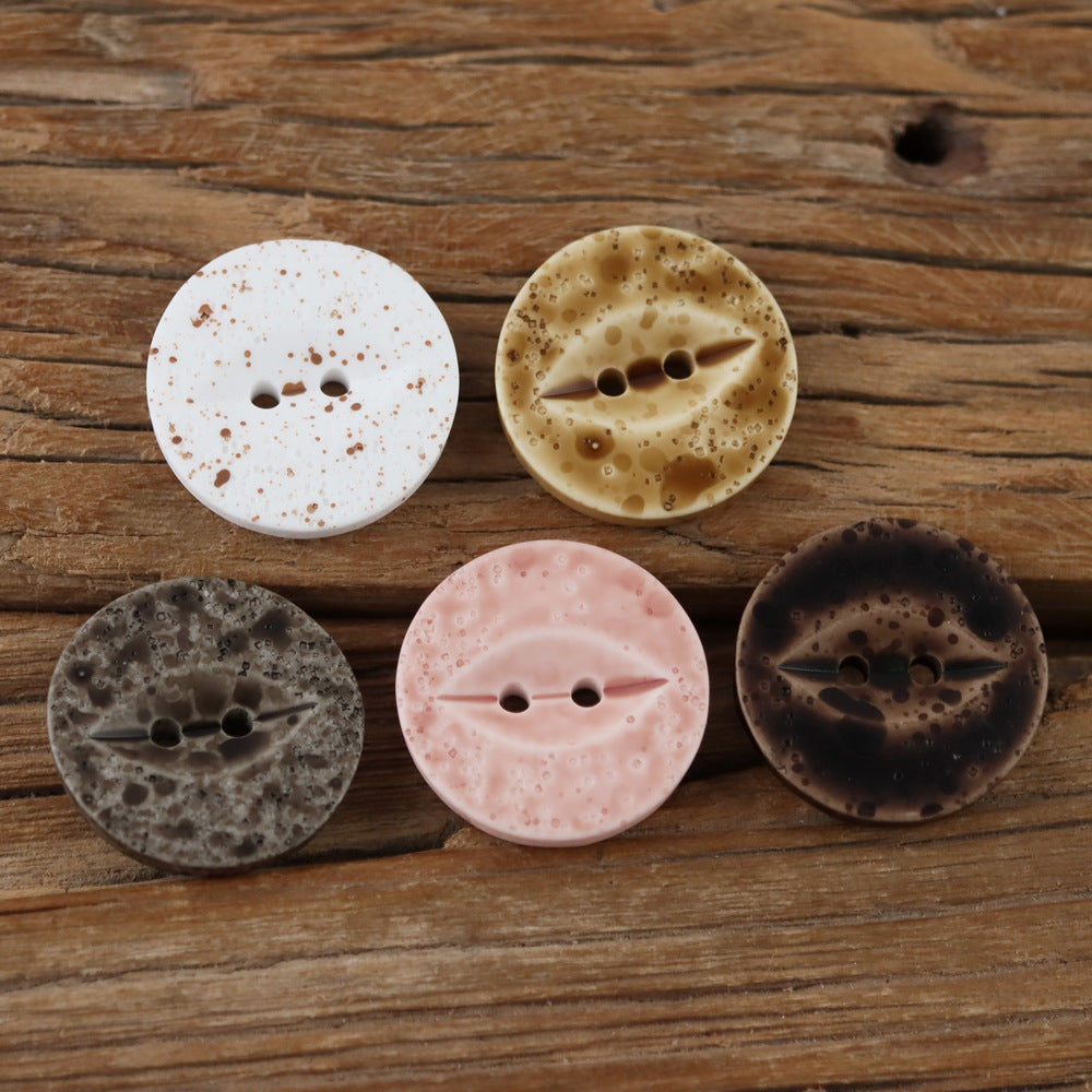 Bunli - DIY 10 Pack Mottled Round Button