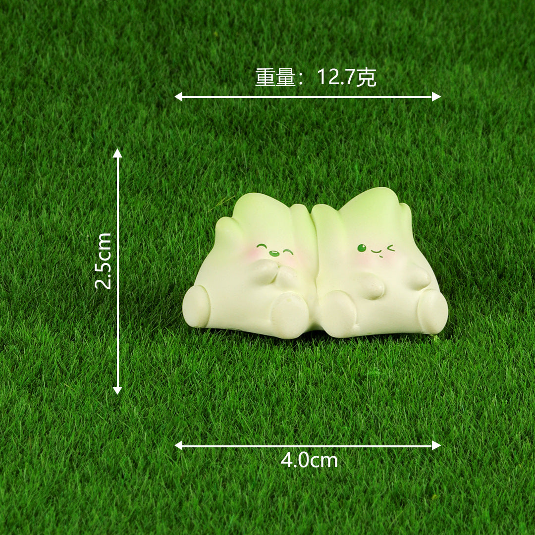 树脂工艺品 可爱竹笋宝宝 微景观小摆件多肉盆栽造景配饰家居饰品