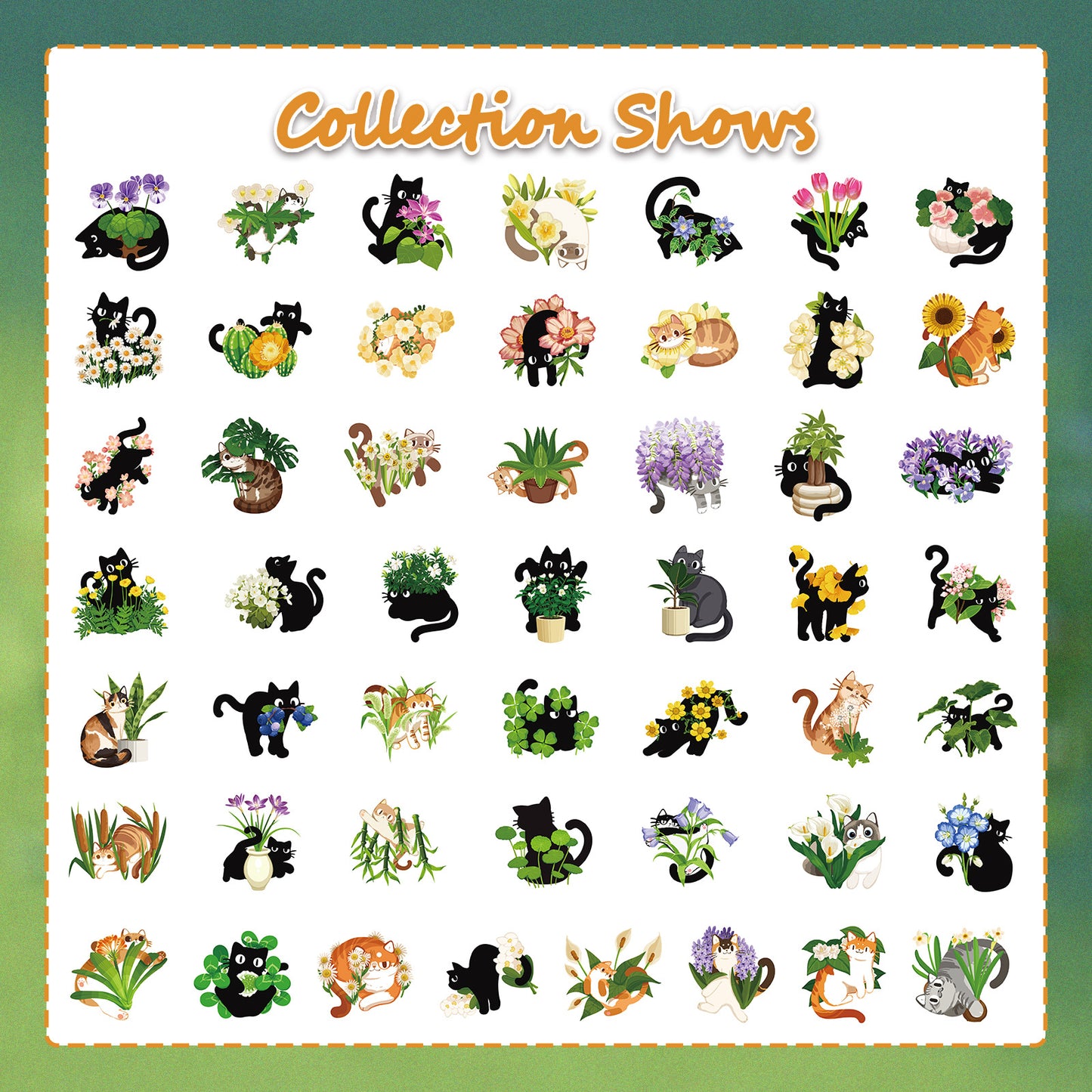 Lunira - Botanical Cat Garden Sticker Pack