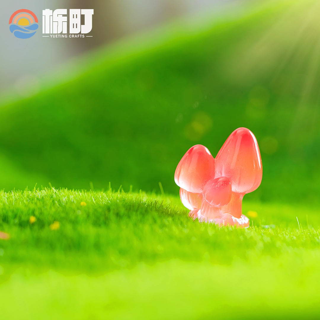苔藓微景观创意简约仿真夜光小蘑菇 diy多肉造景装饰品配件小摆件