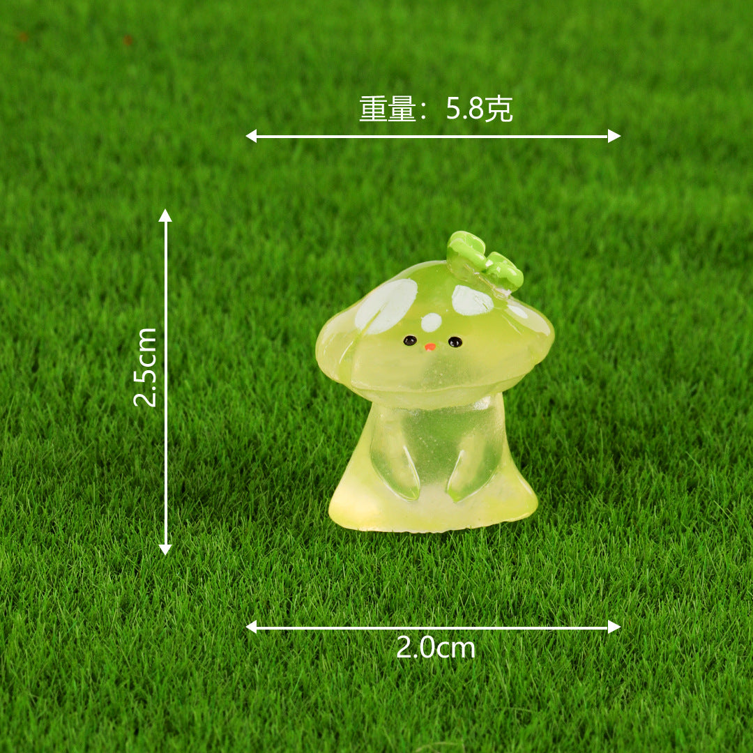 微景观创意仿真夜光小蘑菇多肉盆栽园艺造景装饰品配件迷你小摆件