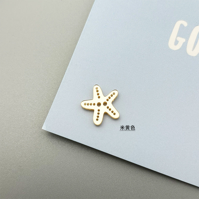 15mm小尺寸迷你海星贝壳纽扣两眼树脂扇形星星扣子衬衫连衣裙装饰