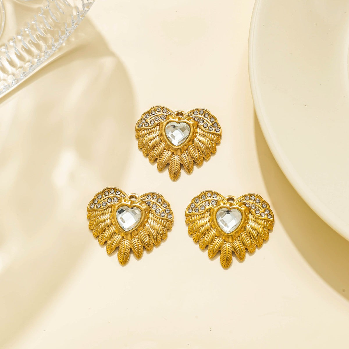 Elvane - Western Celestial Winged Heart Pendant Only