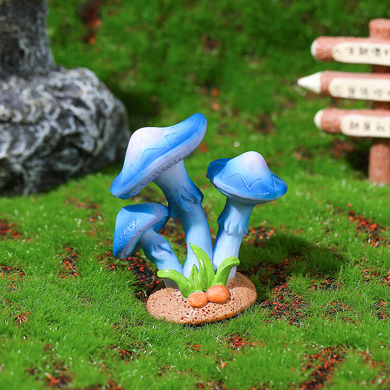 新款蘑菇摆件 苔藓微景装饰品 桌面树脂工艺品小摆件