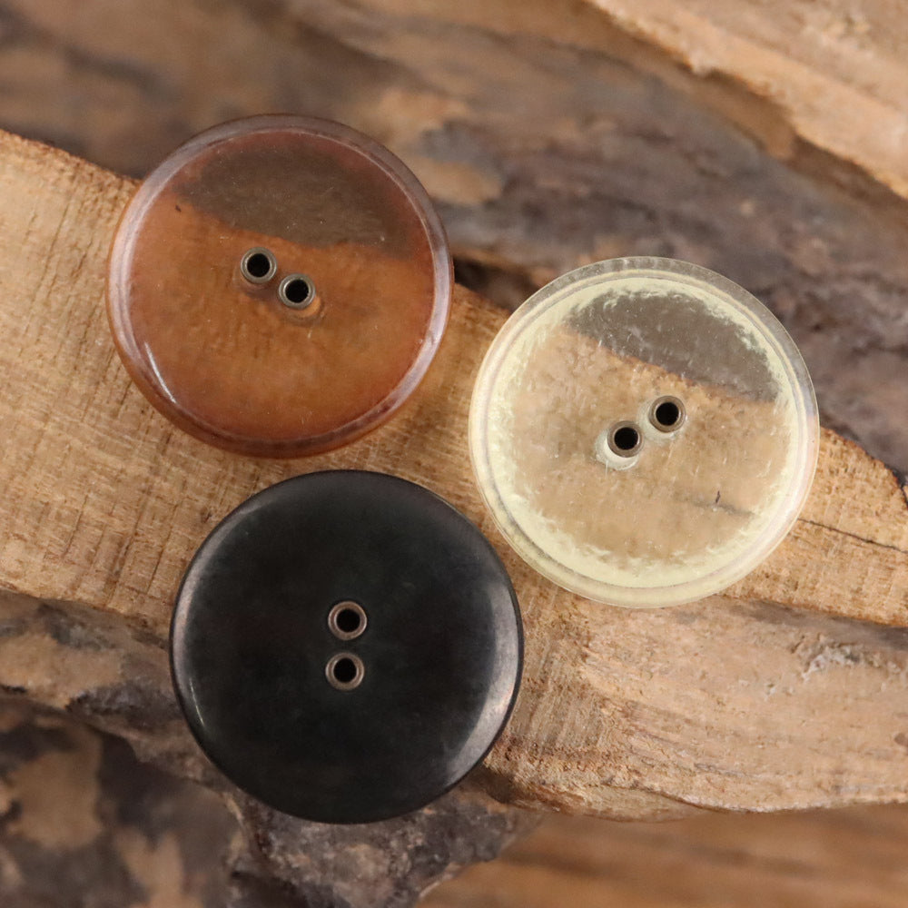 Bunli - DIY 10 Pack Textured Smooth-Back Round Button