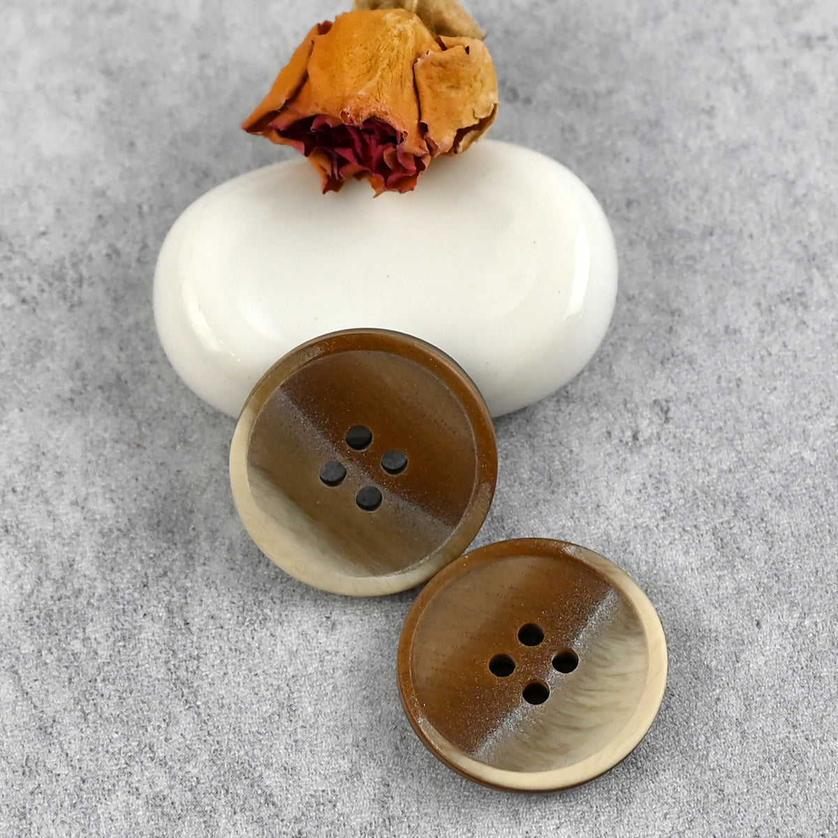 奶茶与深咖 法系复古撞色树脂纽扣 温柔穿搭毛衣开衫马甲大衣扣子