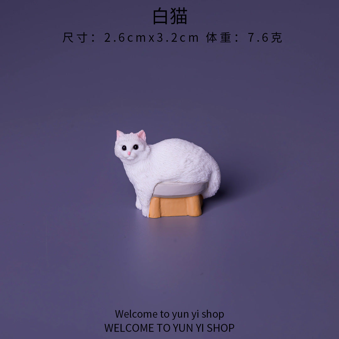 微景观写实小猫 创意树脂摆件卡通可爱小猫 办公室车载桌面小摆件