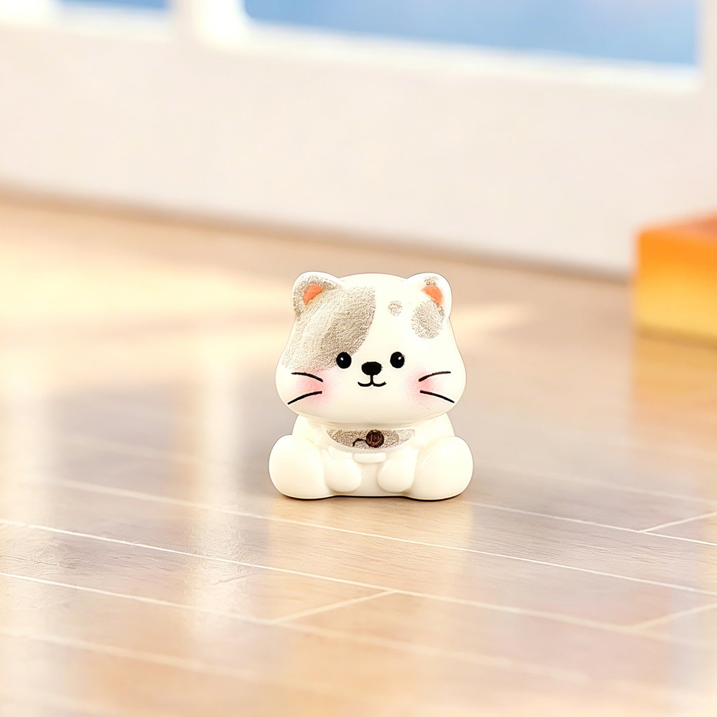 卡通小猫猫咪萌粒桌面车载装饰立体树脂小摆件工艺品钥匙扣挂件