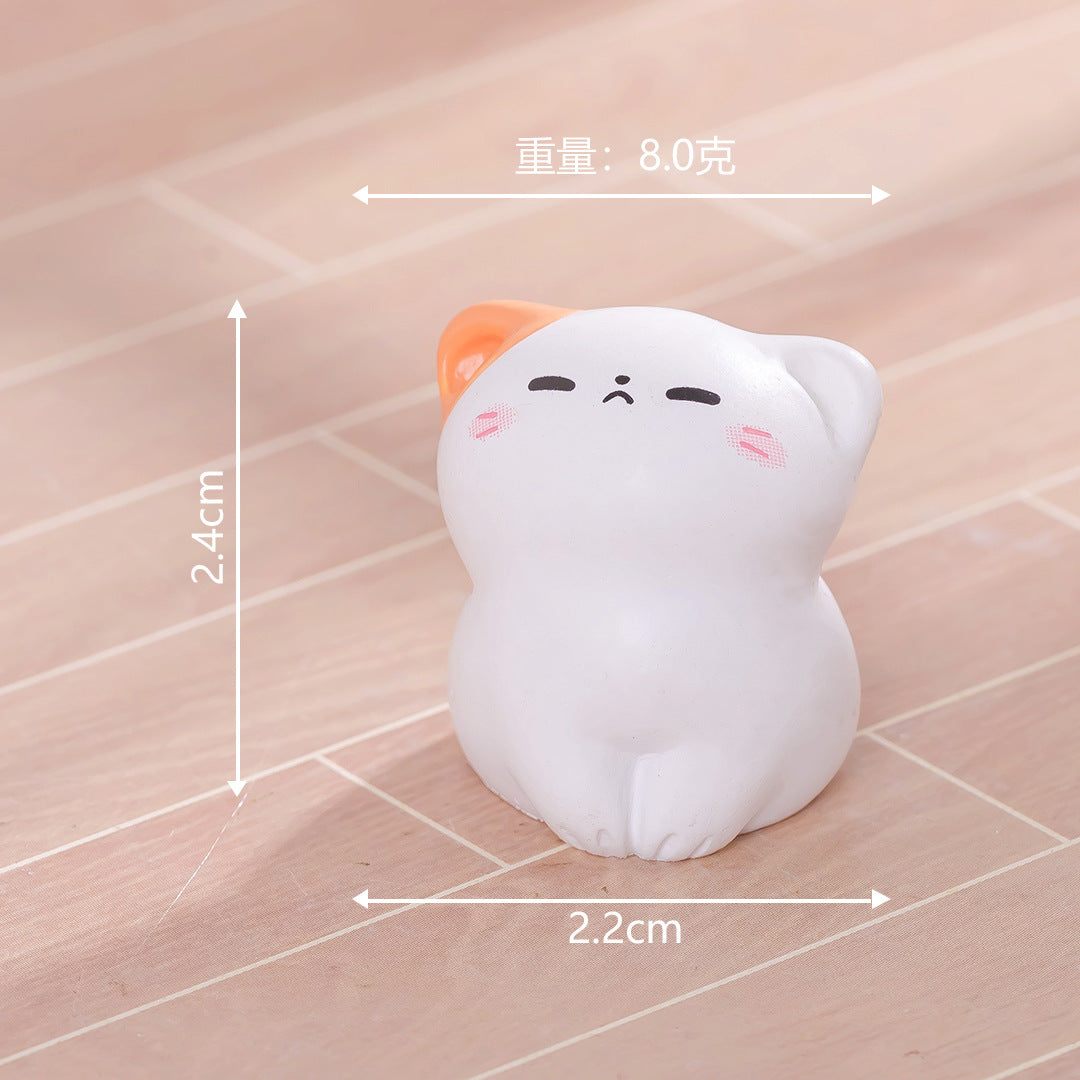 卡通萌喵伙伴微景观小猫 diy娃娃屋造景装饰品车载摆件桌面小摆件