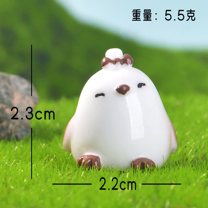 跨境微景观创意可爱山雀萌粒桌面装饰小摆件办公室树脂工艺品配件