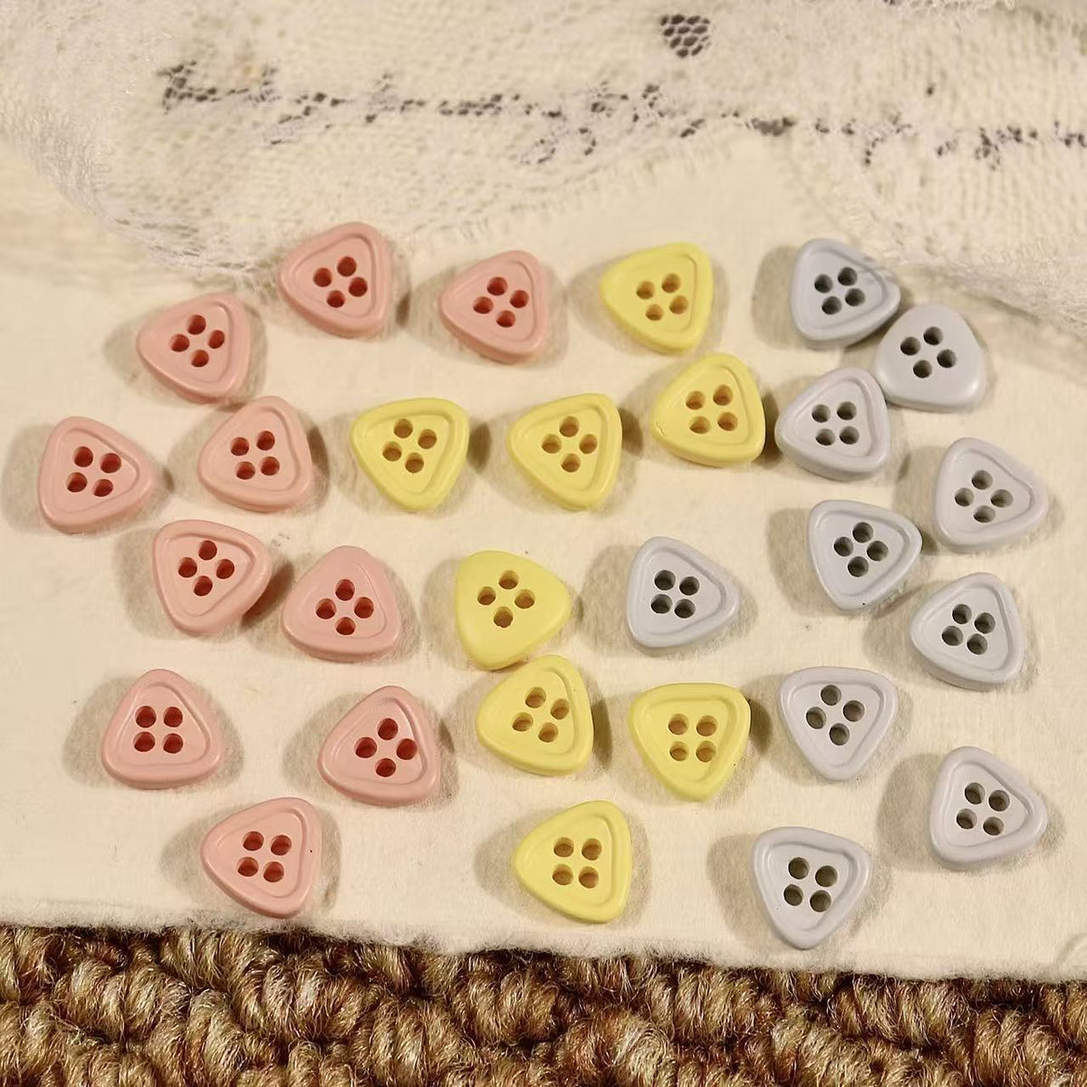 Bunli - DIY 10 Pack Triangle Shape Two Hole Button