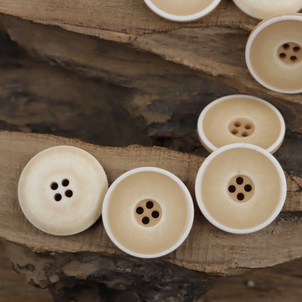 Bunli - DIY 10 Pack Contrast-Rim Round Button