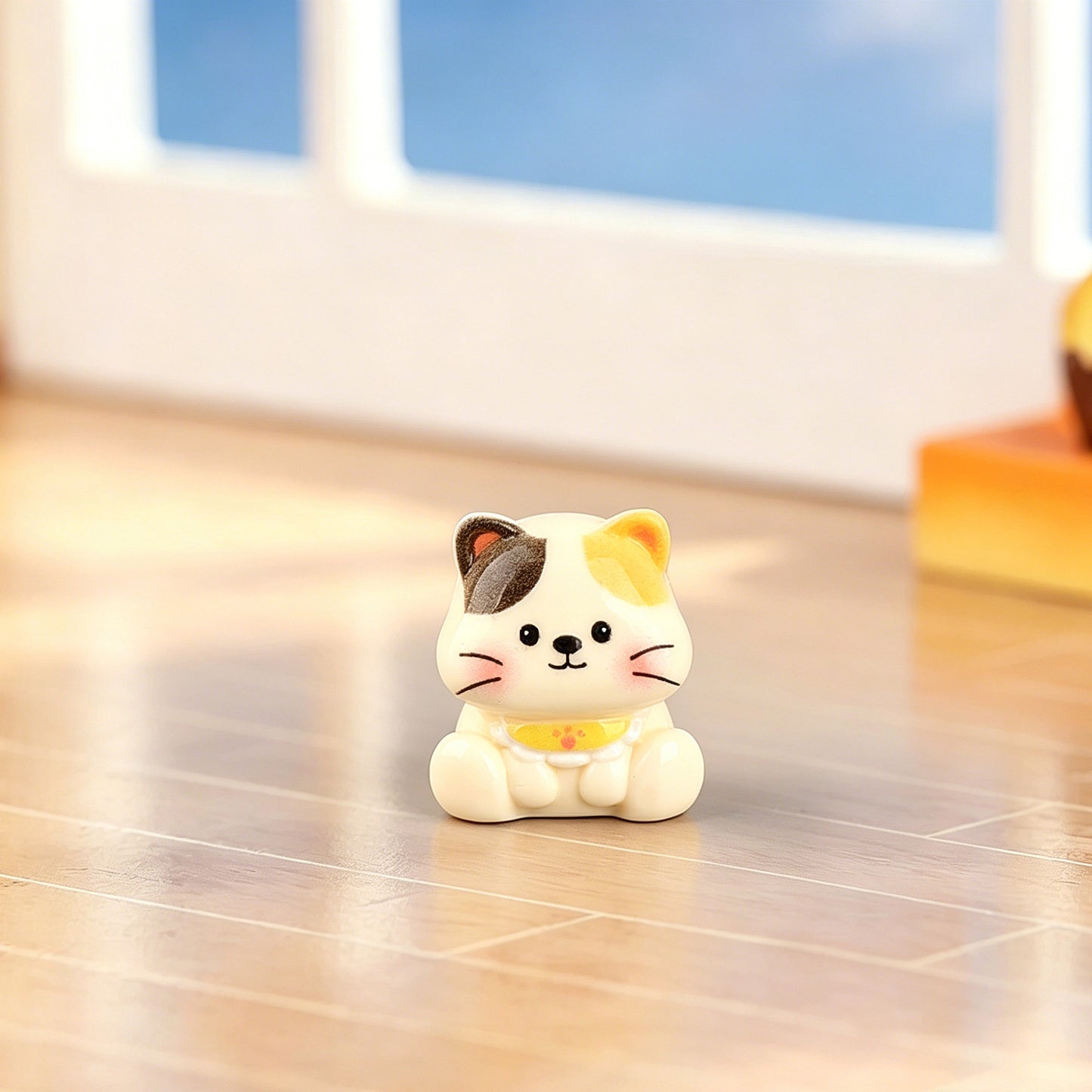 卡通小猫猫咪萌粒桌面车载装饰立体树脂小摆件工艺品钥匙扣挂件