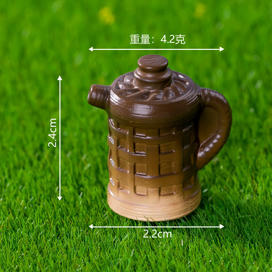 微景观冬季围炉煮茶摆件 创意diy娃娃屋家居装饰微缩造景桌面摆件