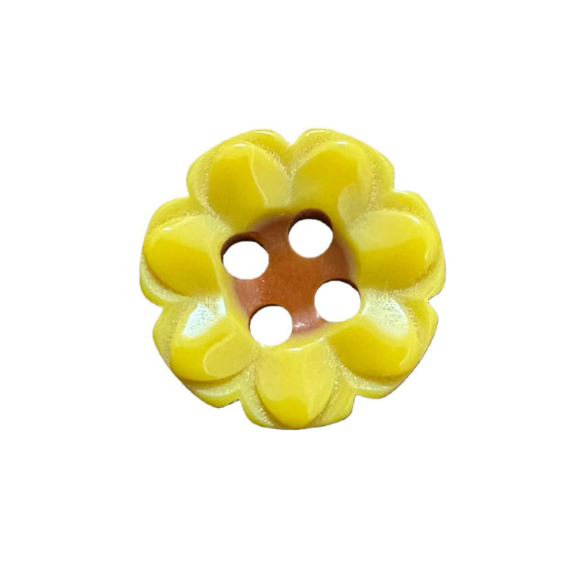 Bunli - DIY 10 Pack Orange Flower Four Hole Button
