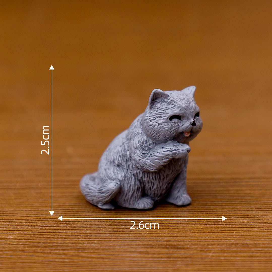 微景观创意可爱小猫猫咪 diy装饰品盲袋配件迷你桌面汽车载小摆件