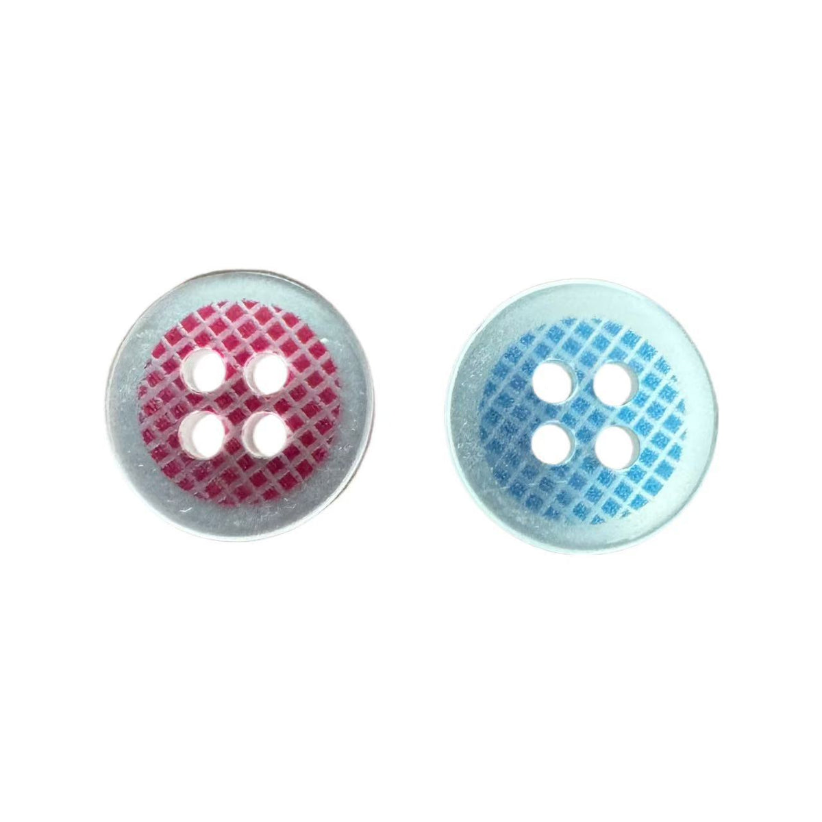 Bunli - DIY 10 Pack Plaid Four Hole Button
