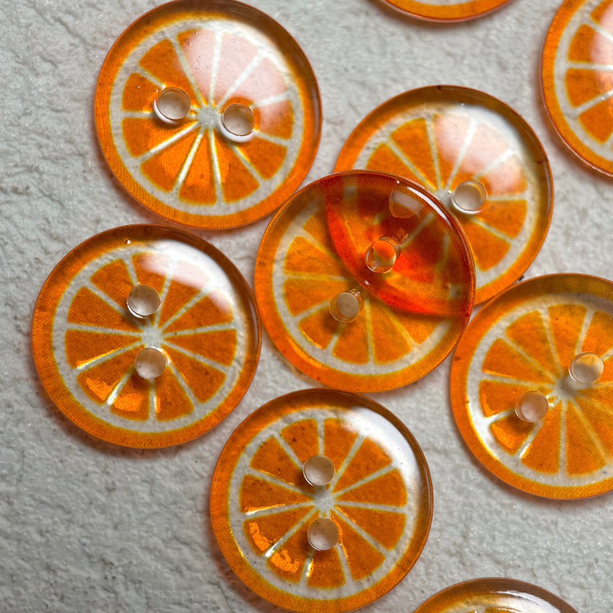 Bunli - DIY 10 Pack Transparent Mixed-Fruit Round Button