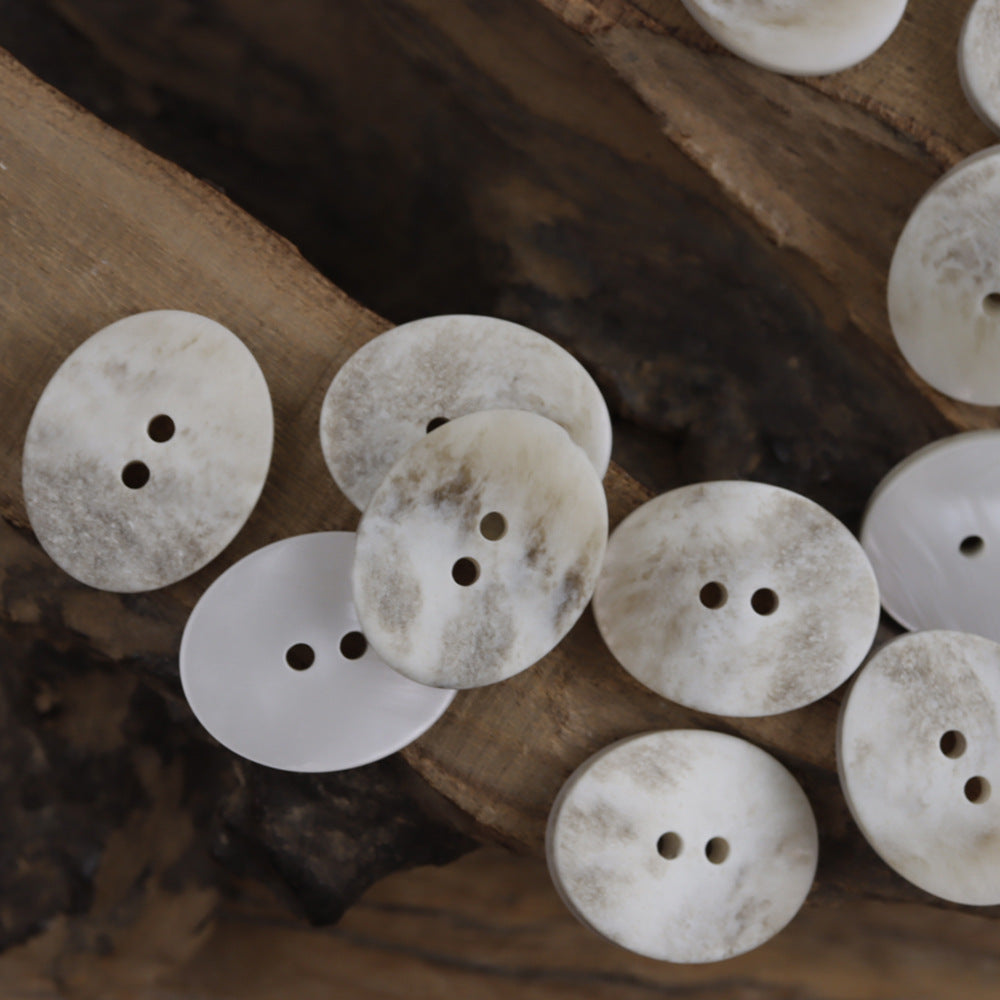 Bunli - DIY 10 Pack Gradient-Grain Oval Button