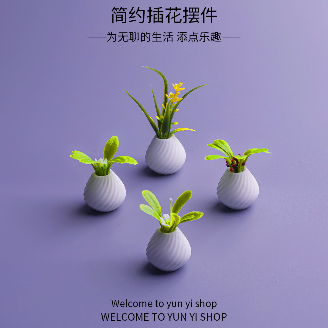 微景观创意迷你花瓶摆件 新品家居装饰品diy娃娃屋车载桌面小摆件