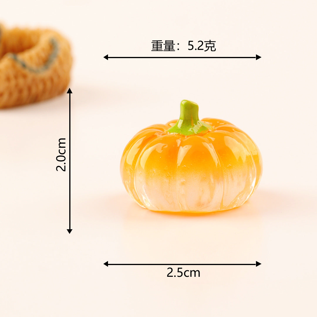 微景观小摆件夜光仿真蔬菜南瓜 创意diy装饰品微缩场景小摆件批发