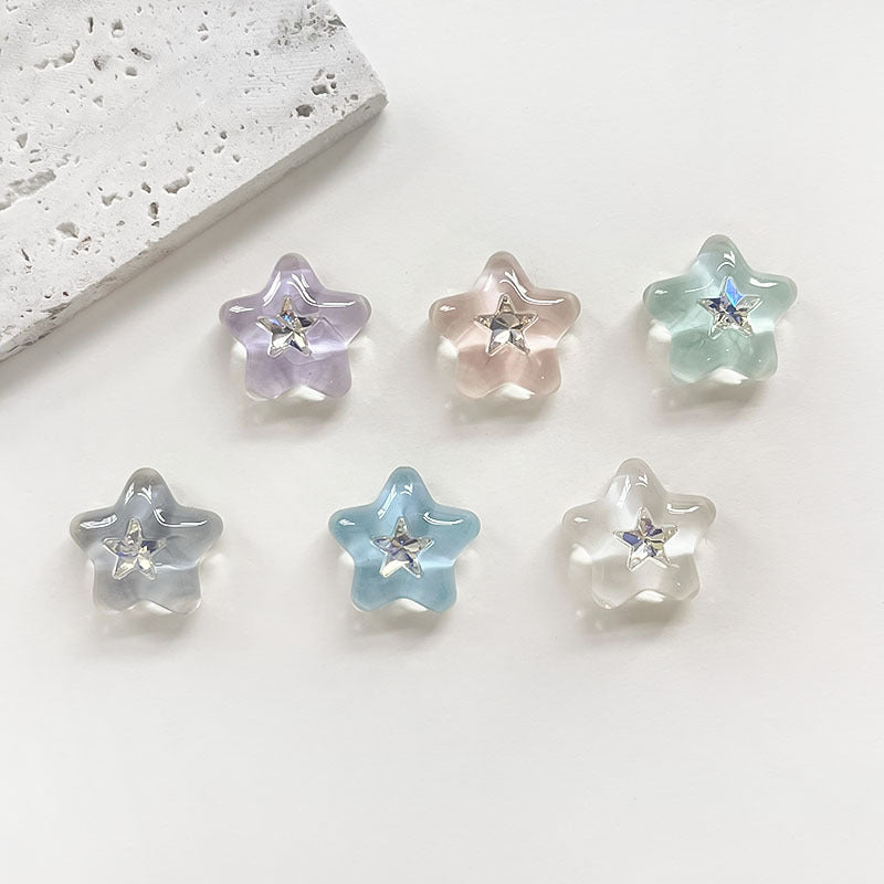 Chivy - Translucent Faceted Star Cabochon Accessory