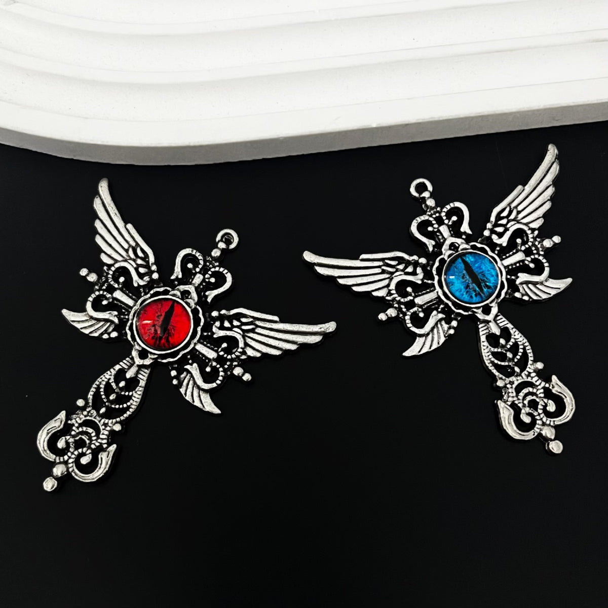 Elvane - Winged Eye Cross Pendant Only