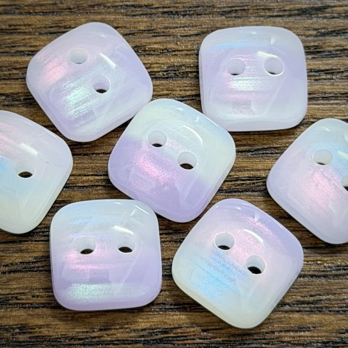 Bunli - DIY 10 Pack Faceted Square Two-Hole Button
