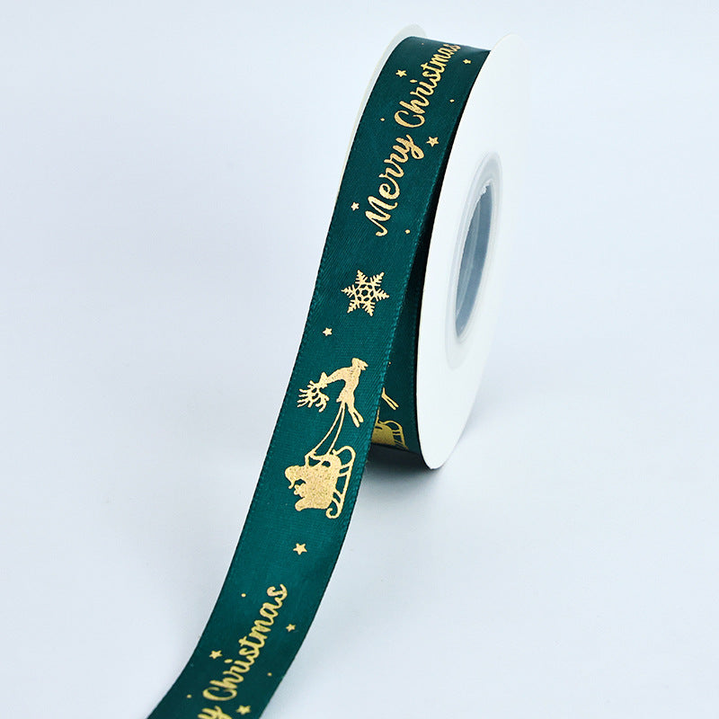 Rivora - Striped Christmas Print Ribbon