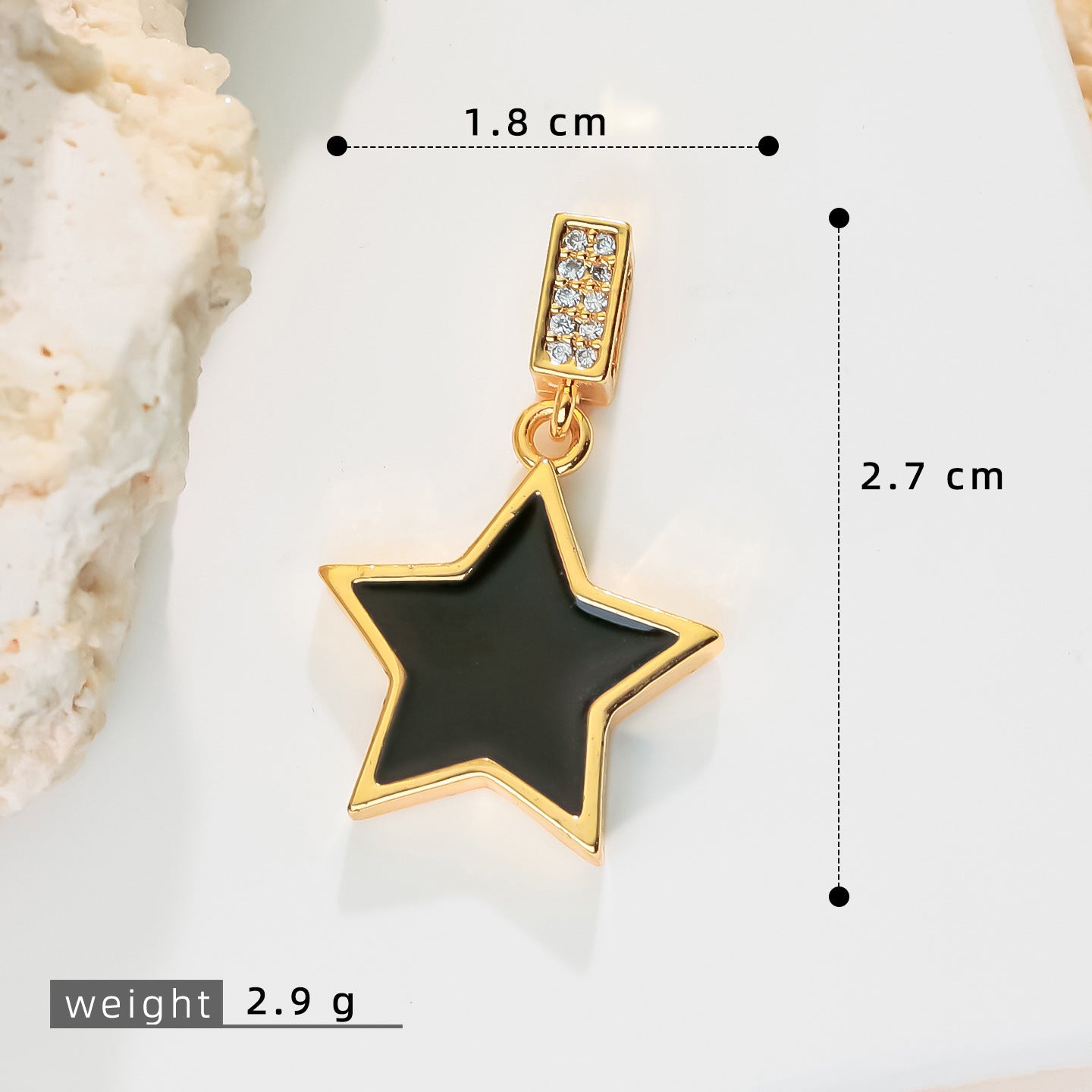 欧美跨境八芒星盾牌项链吊坠女个性百搭耳环挂件黑色滴油饰品配件