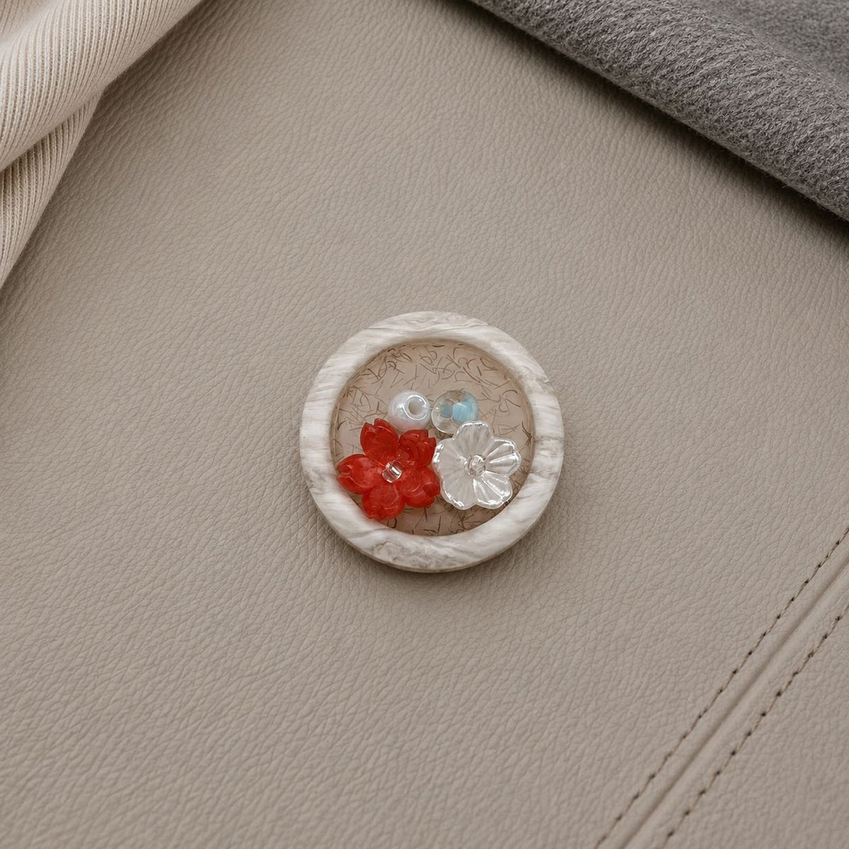 小花森系diy钉珠树脂扣子大衣风衣开衫连衣裙装饰服装辅料纽扣