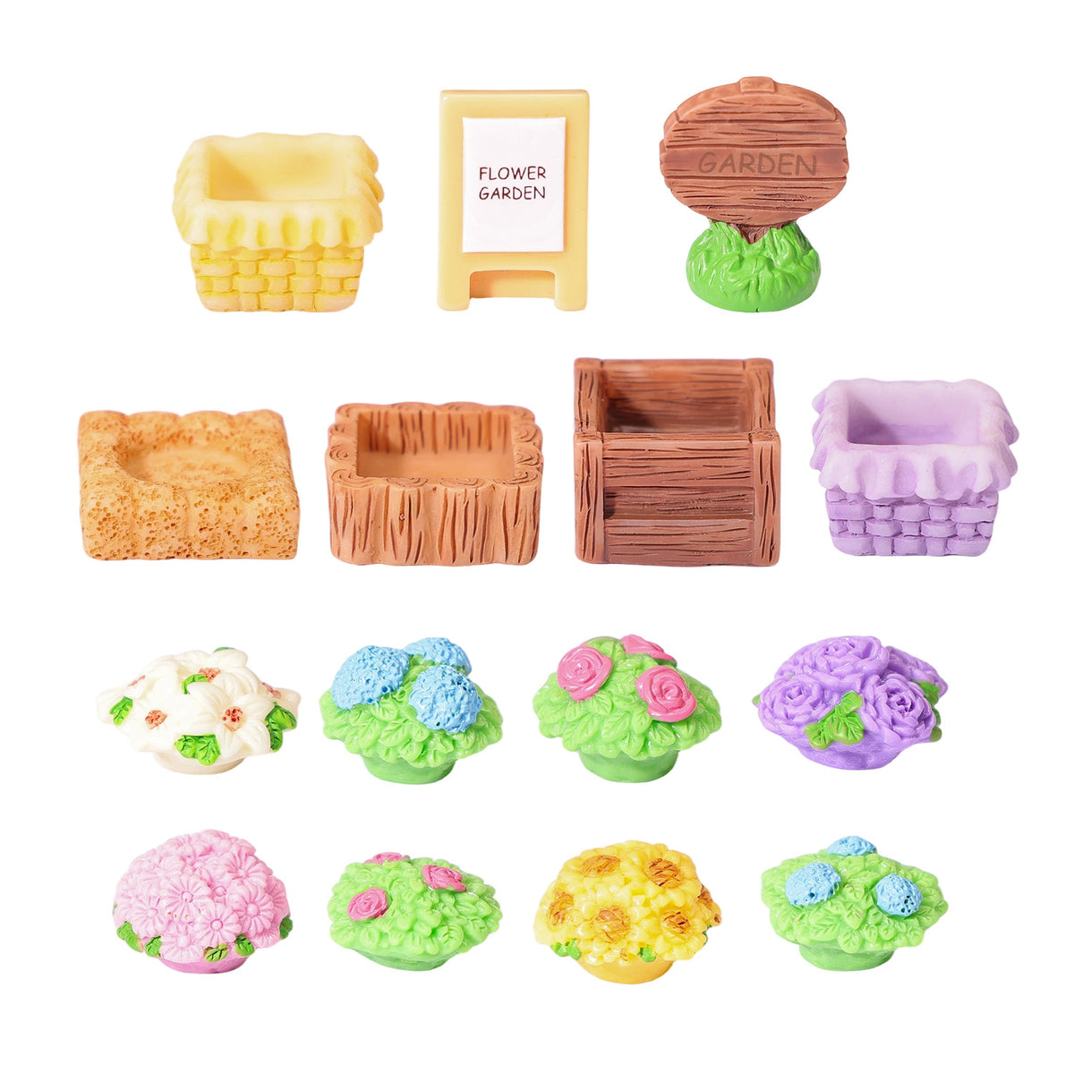 Objella - Flower Garden Scene Miniature Ornament